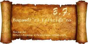 Bagaméri Feliciána névjegykártya